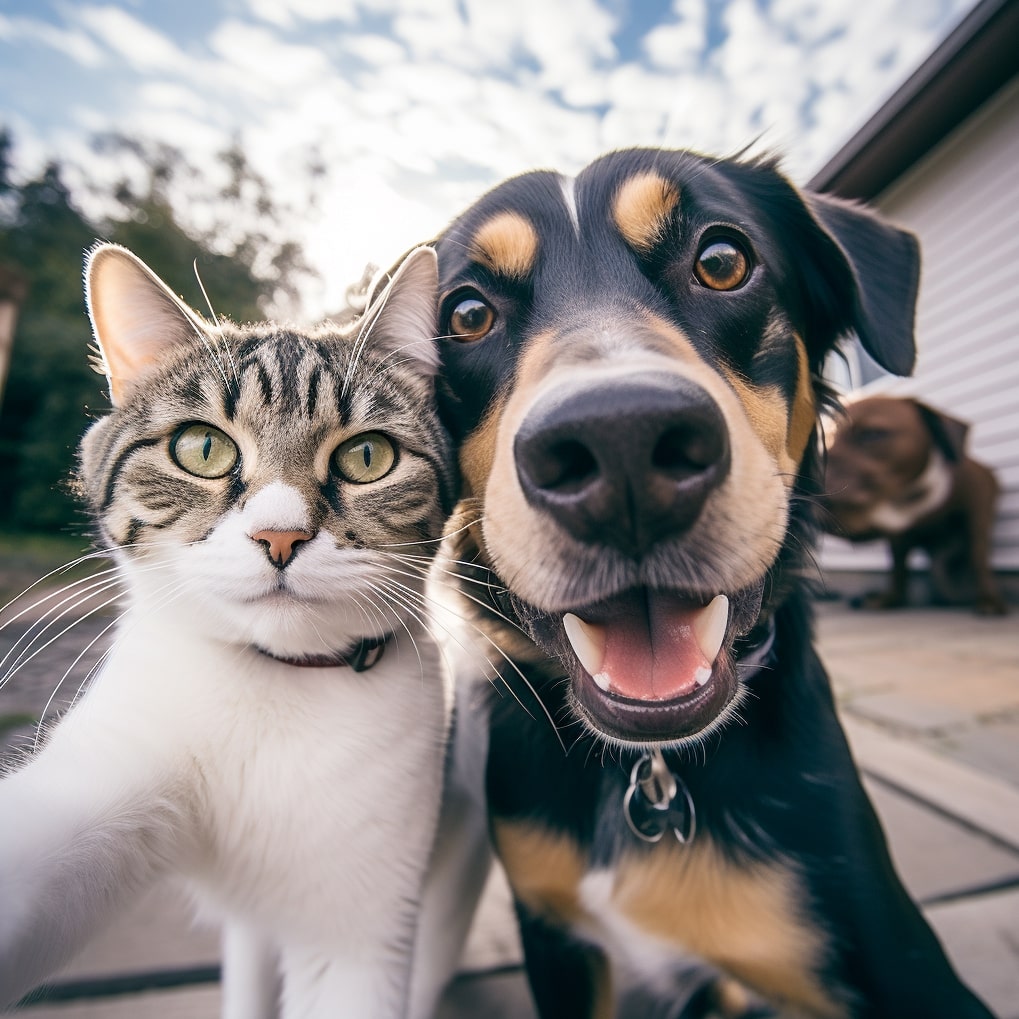 cat and dog photo